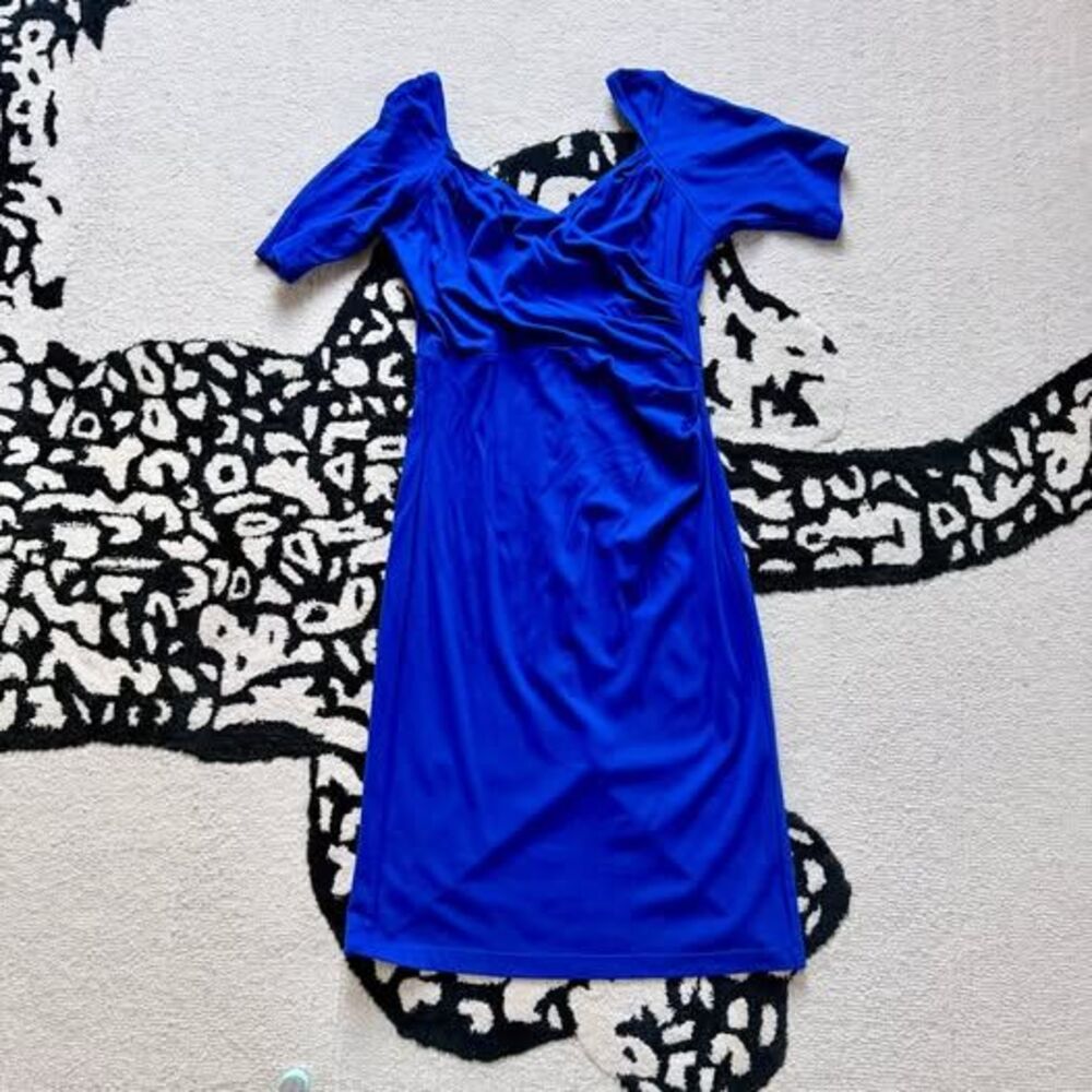 Stop Staring Classic & Fancy Royal Blue Midi Dress Size 14